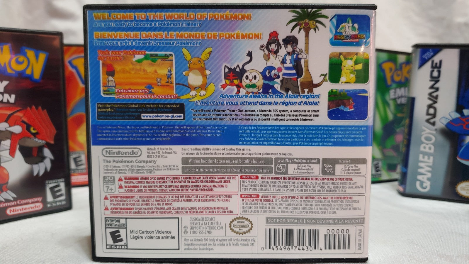 Pokémon Moon 3DS Repalcement Case Only No Game USA FAST SHIPPING