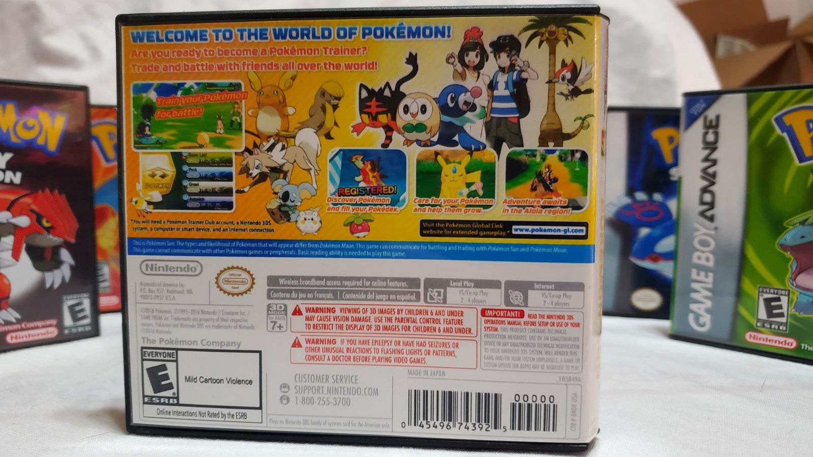 Pokémon Sun 3DS Repalcement Case Only No Game USA FAST SHIPPING