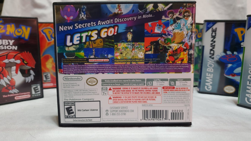 Pokémon Ultra Moon 3DS Repalcement Case Only No Game USA FAST SHIPPING