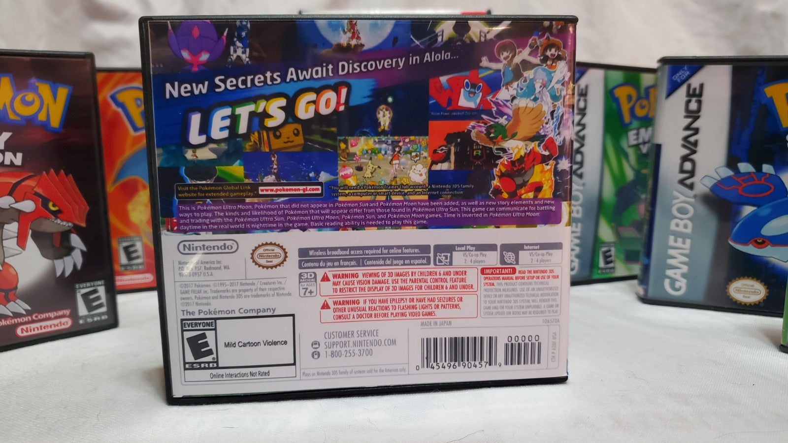 Pokemon Ultra Sun Nintendo 3DS Repalcement CASE ONLY NO GAME USA FAST SHIPPING