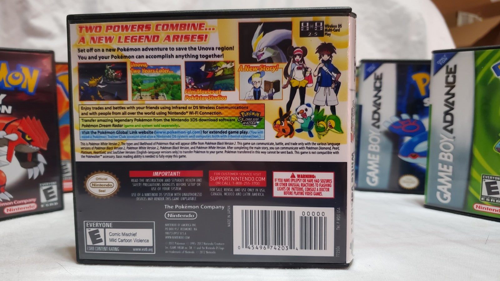 Pokémon White Version 2 DS Repalcement Case Only No Game USA FAST SHIPPING