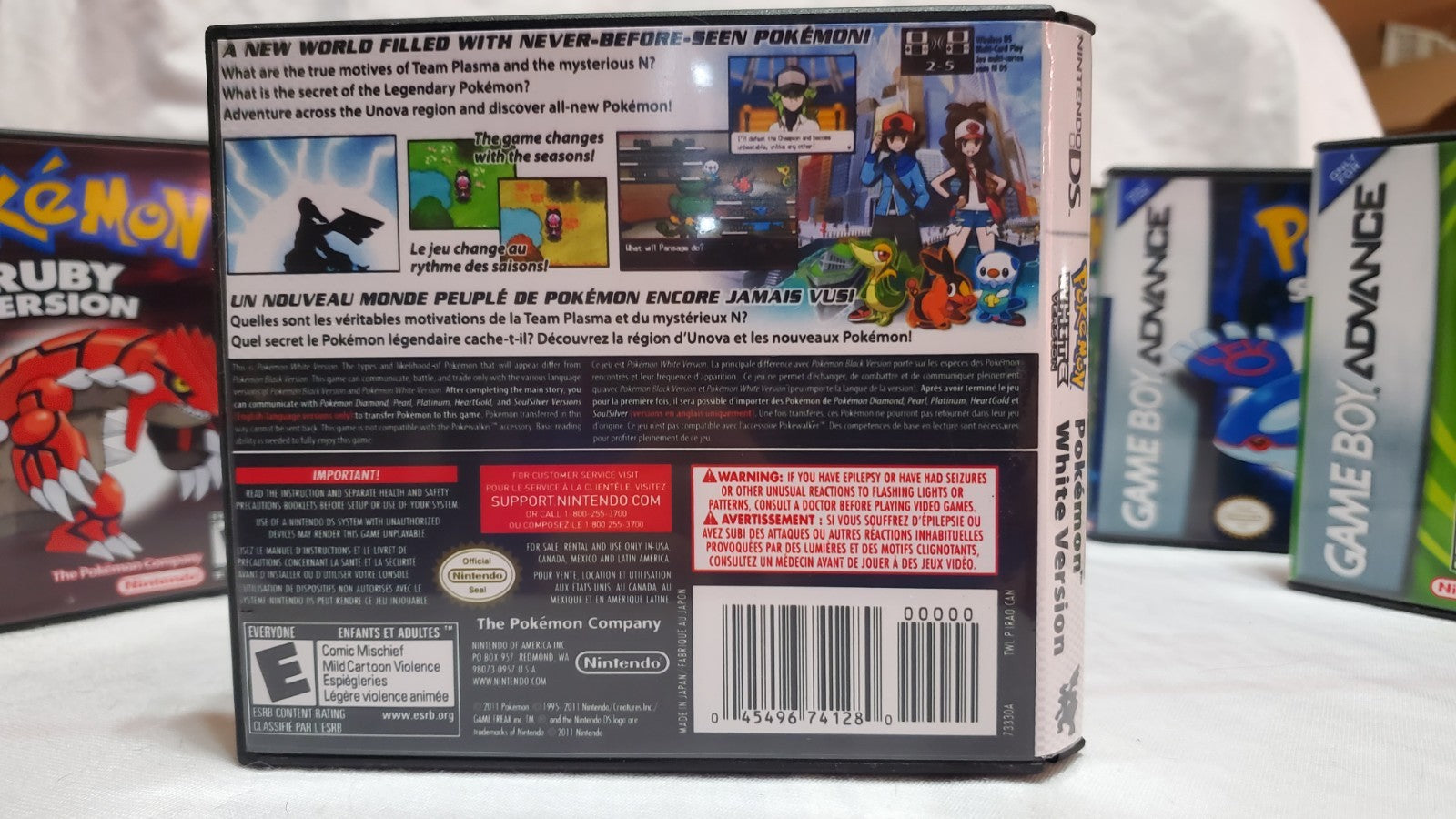Pokémon White Version DS Repalcement Case Only No Game USA FAST SHIPPING