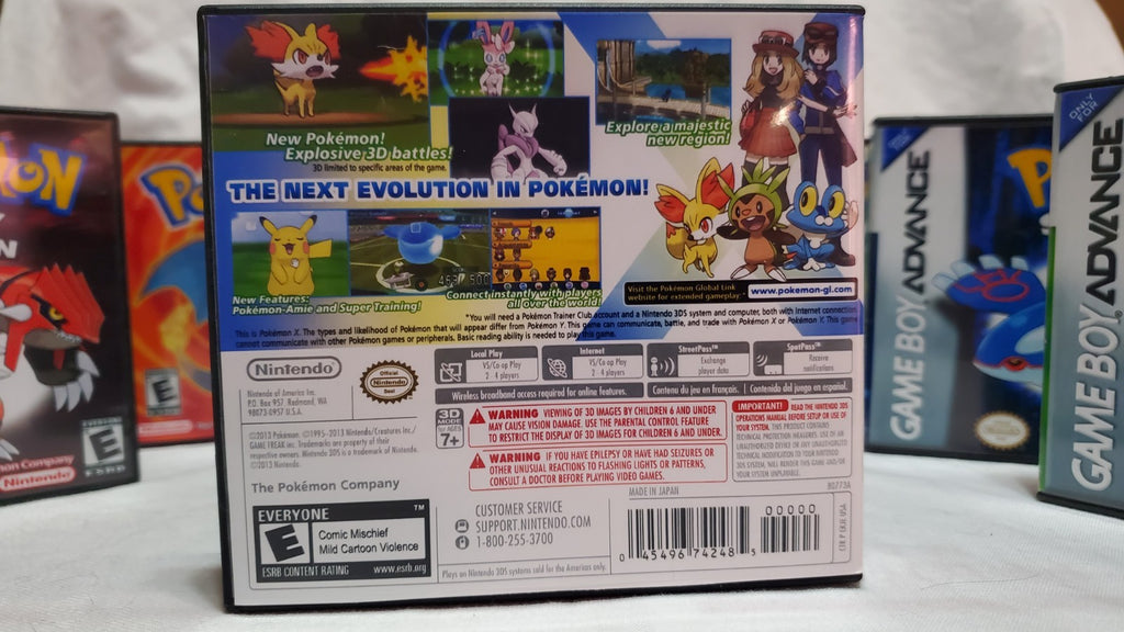 Pokémon X 3DS Repalcement Case Only No Game USA FAST SHIPPING